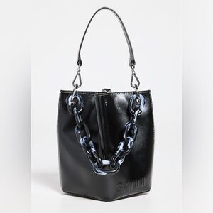 Ganni Black Diamond Small Bucket Bag